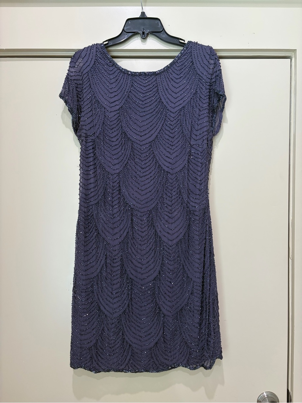 Pisarro Nights Beaded Navy Midi Dress